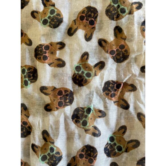 French Bulldog Wearing Sunglasses Infinity Scarf Lightweight Dog Print Circle - Picture 3 of 5